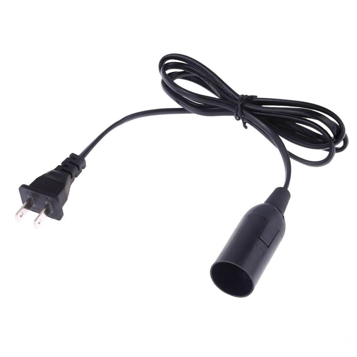 Wewoo - E14 Wire Cap Support de lampe Chandelier Prise de courant avec 1,5 m de câblePrise US Noir - Douilles électriques