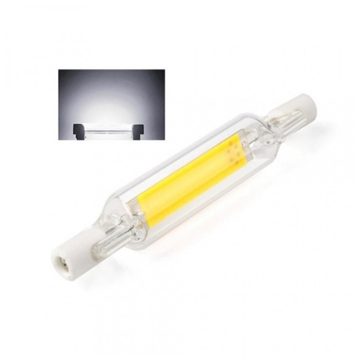 Wewoo - Tube en verre d'ampoule LED R7S 5W pour remplacer l'ampoule halogènelongueur de la lampe 78 mmAC 220v blanc froid - Tubes et néons
