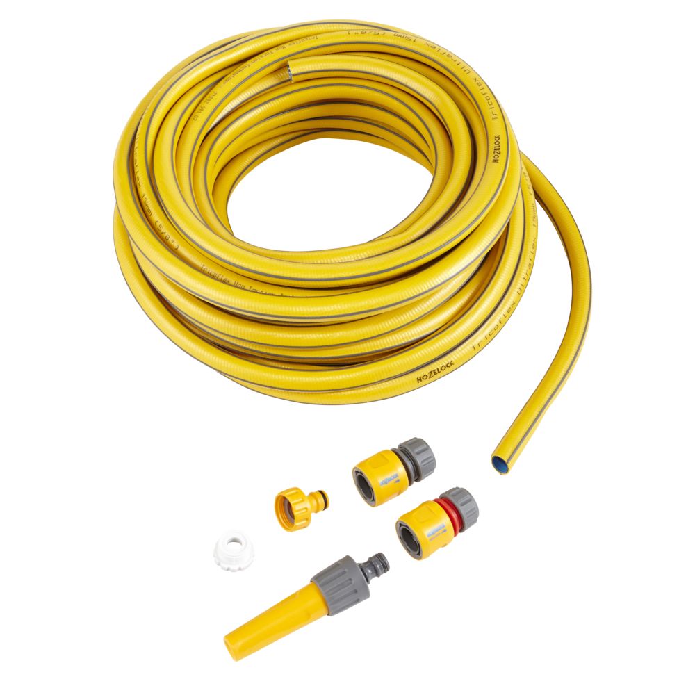 Hozelock - ULTRA FLEX - Kit tuyau d'arrosage + lance et connecteurs - 117021 - Tuyaux d'arrosage