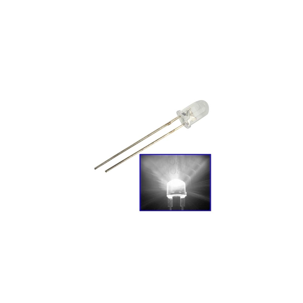 Wewoo - LED Perle pour 1000pcs 1000pcs 5mm White Light Water Clear Lampe 1000pcs dans un emballage, le prix est - Ampoules LED