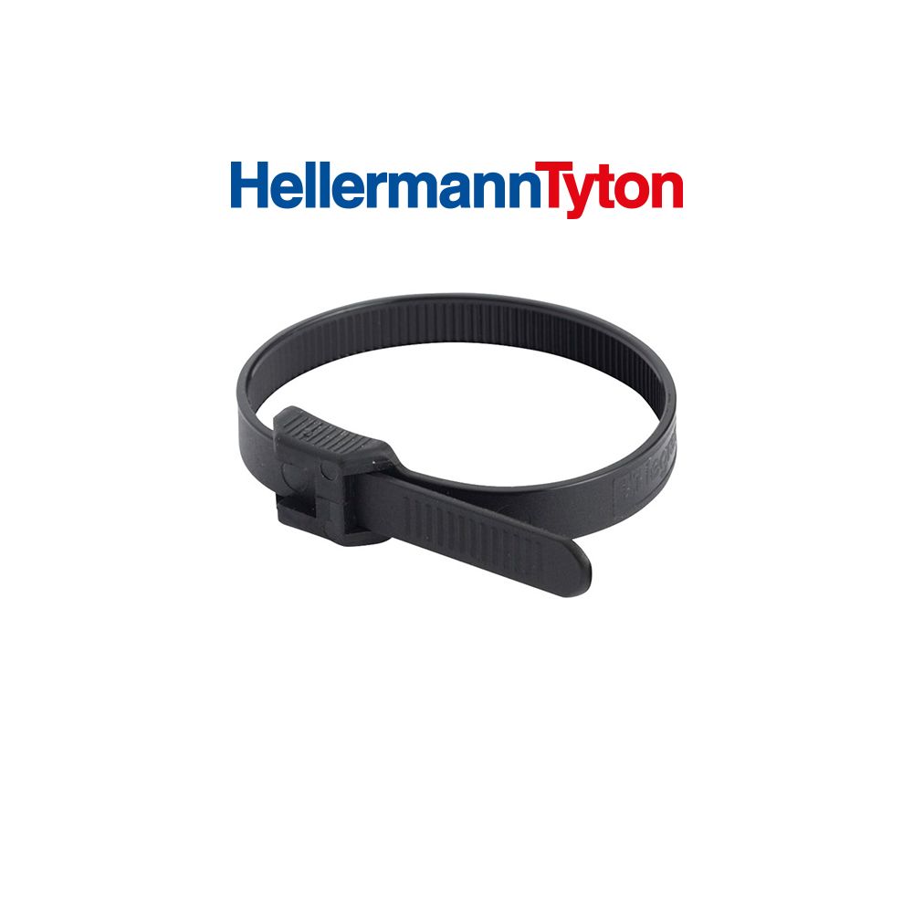 Hellermann Tyton - Hellermann Tyton - 100 colliers de serrage tête carrée noir 150 x 3,5 mm - Fils et câbles électriques