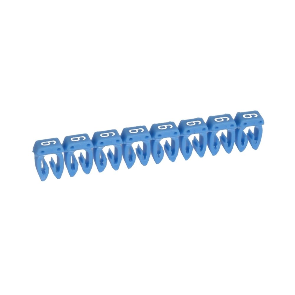 Legrand - repère pour fil de 0.5 à 1.5 mm2 - chiffre 6 - couleur bleu - legrand cab 3 - Accessoires de câblage