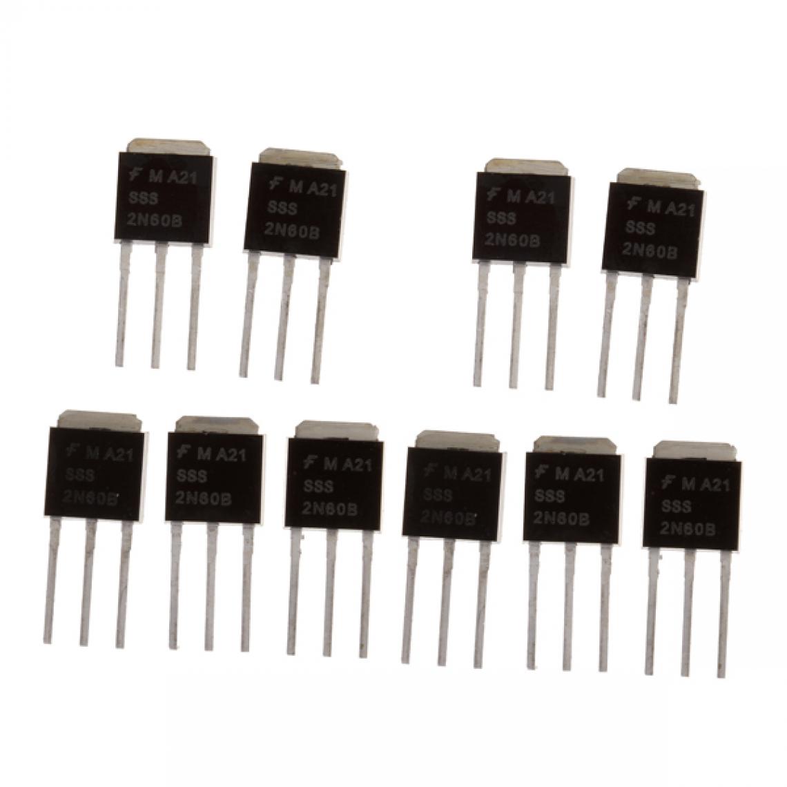 marque generique - 10Pcs 2N60 TO-251 Transistor MOSFET De Puissance à Canal N à Commutation Rapide 600V 2A - Appareils de mesure