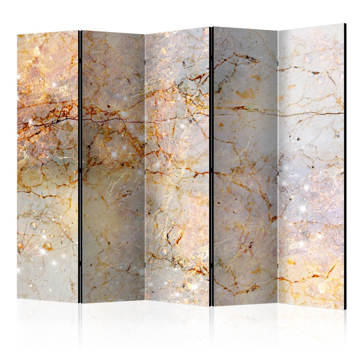 Bimago - Paravent 5 volets - Enchanted in Marble II [Room Dividers] - Décoration, image, art | 225x172 cm | XL - Grand Format | - Cloisons