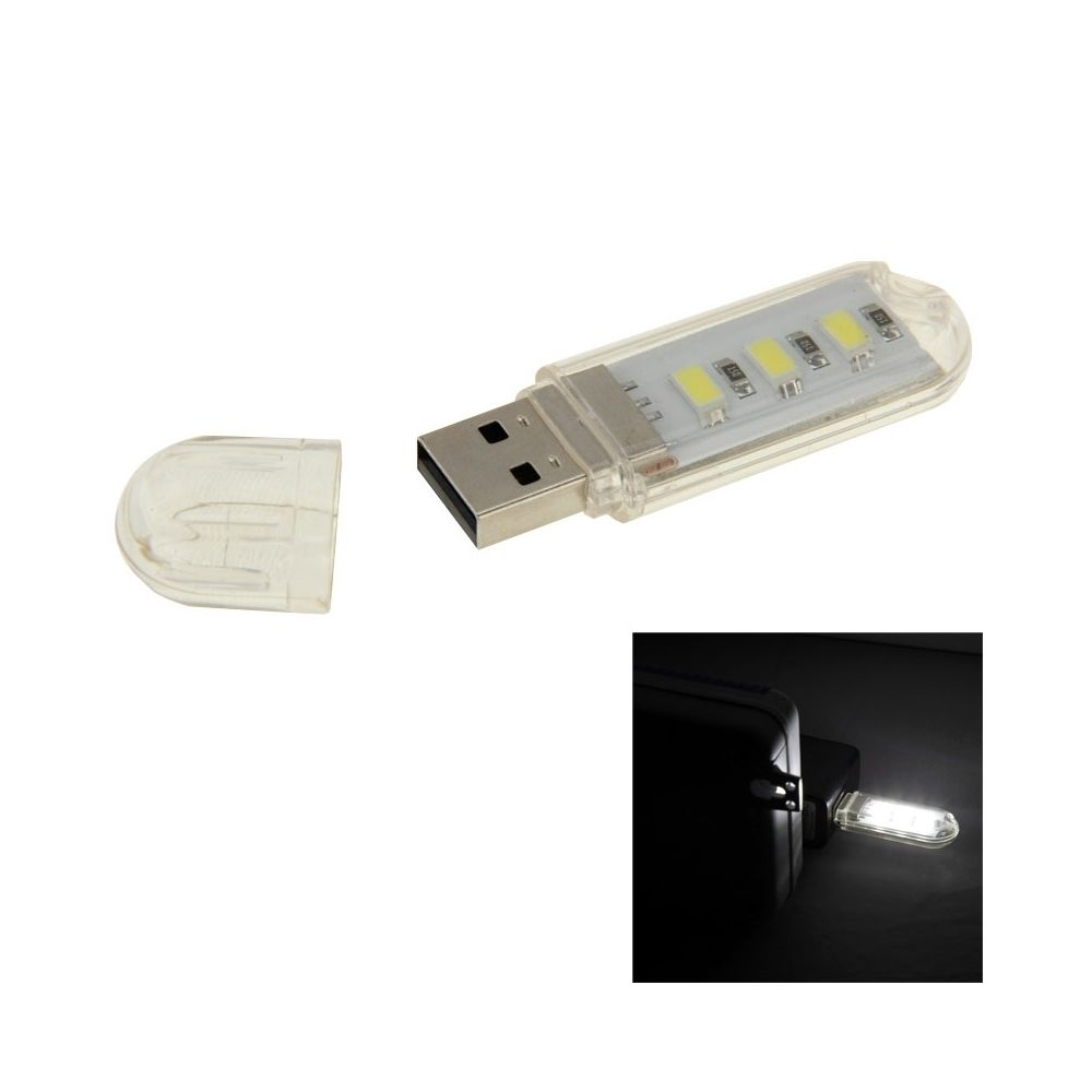 Wewoo - Ampoule 1.5W USB Flash Style USB Lumière Blanche 3 LED SMD 5630 Lampe - Ampoules LED