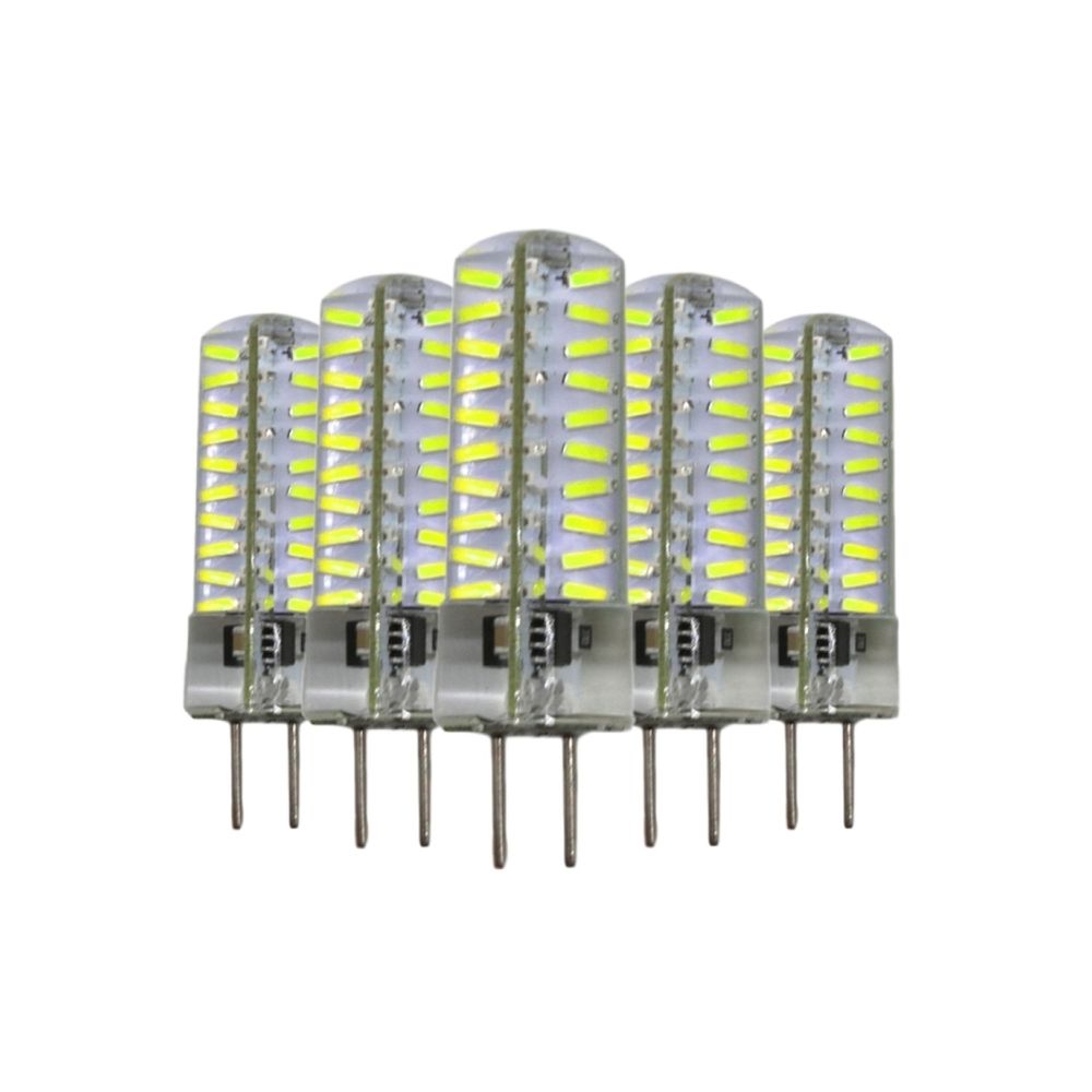 Wewoo - Ampoule LED SMD 4014 5 PCS GY6.35 5W 80LEDs SMD 4014 Lampe de silicone à économie d'énergie à DEL (blanc froid) - Ampoules LED