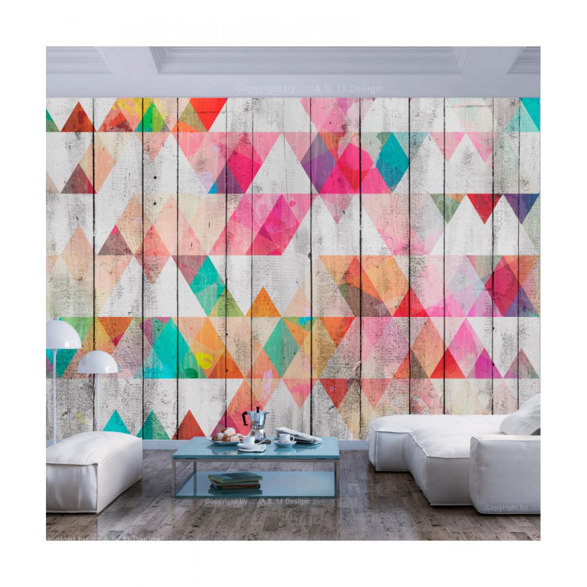 Artgeist - Papier peint - Rainbow Triangles 100x70 - Papier peint