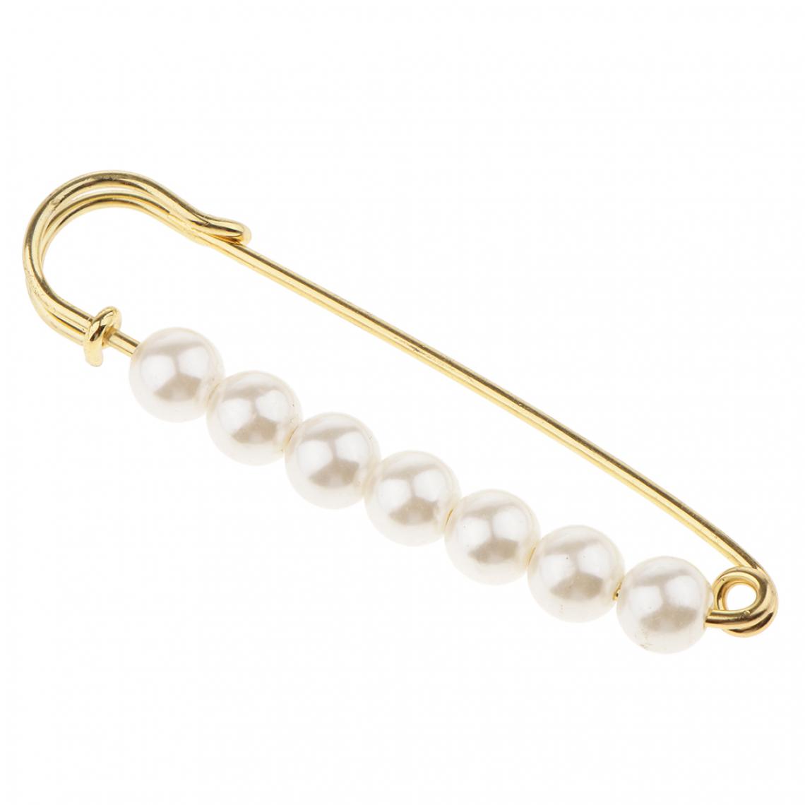 marque generique - Lady Girls Broche Attaches Clips Sécurité épingle à Bijoux Avec Perles De Luxe - Broches de maçon