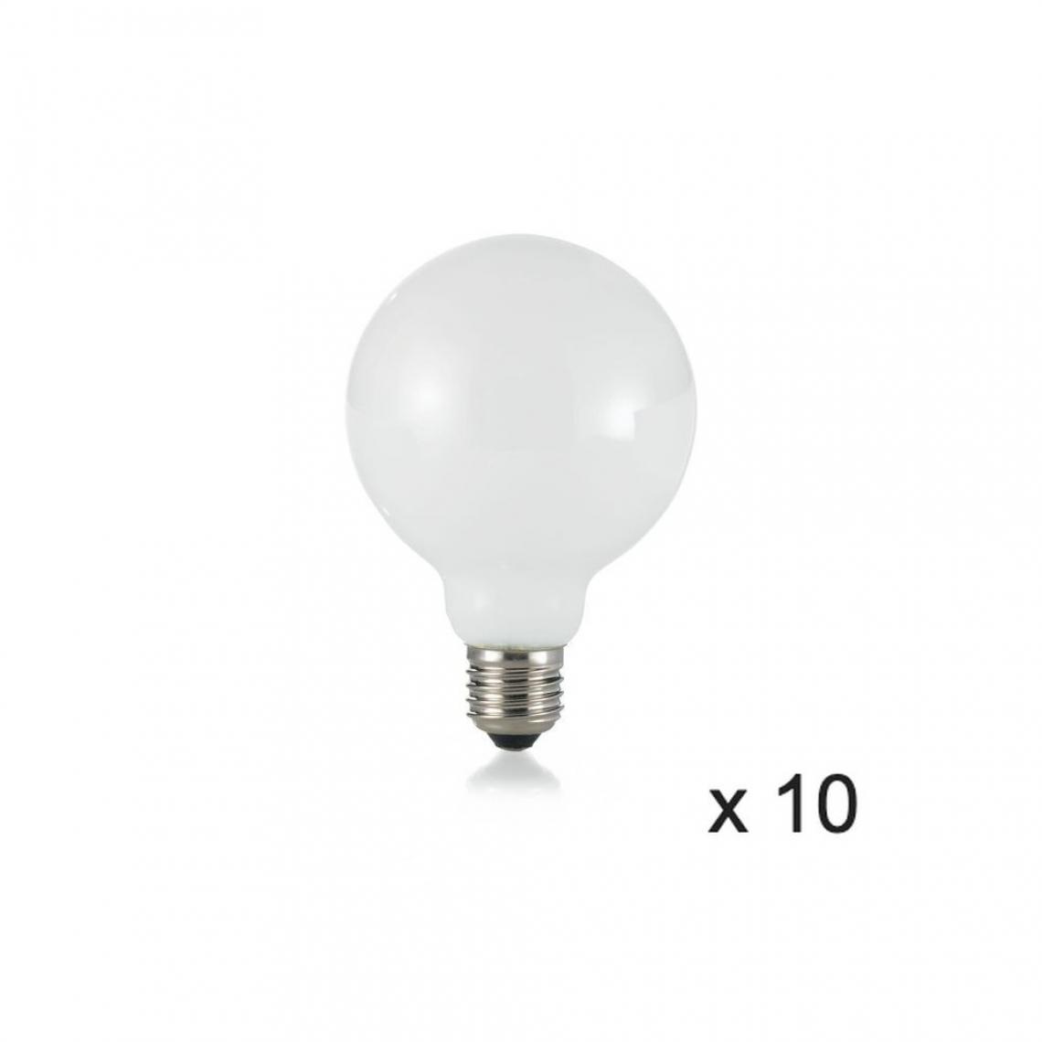 Ideal Lux - Ampoule (x10) 8W E27 Blanc D9,5 253442 - Ampoules LED
