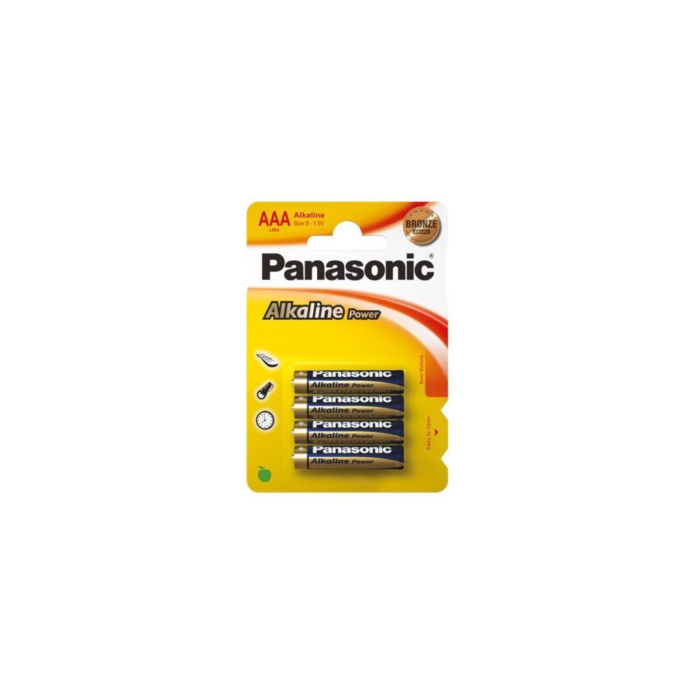 Panasonic - Rasage Electrique - LR 03 PAP 4-BL Panasonic alcaline POWER - Piles rechargeables