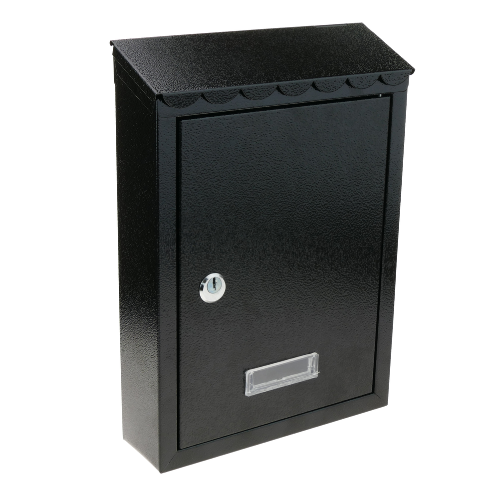 Primematik - Boîte aux lettres métallique coloré noir pour mur 210x60x300mm - Boîte aux lettres