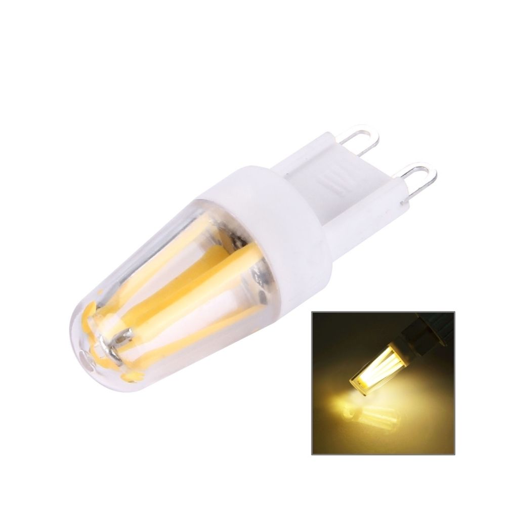 Wewoo - Ampoule blanc pour salles, AC 220-240V chaud G9 2W PC matériel Dimmable 4 LED à incandescence - Ampoules LED