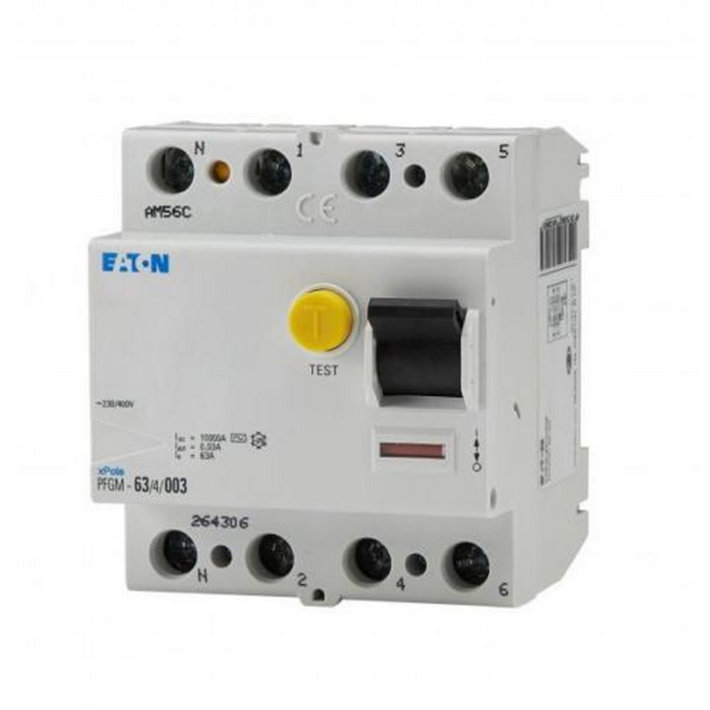 Moeller - Moeller - PFGM-63/4/003 - 264306 - Interrupteur Differentiel 63A - 30mA - 4poles - Interrupteurs différentiels