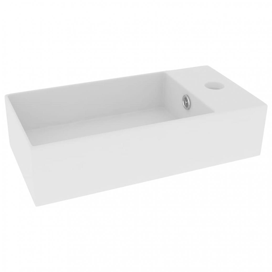 Icaverne - Icaverne - Lavabos selection Lavabo de salle de bain avec trop-plein Céramique Blanc mat - Lavabo