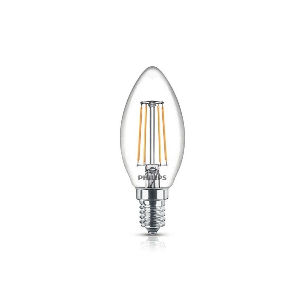 Ecolife Lighting - Ampoule LED E14 - Philips - Classic LED Candle 4.3-40W - Blanc Chaud - Ampoules LED