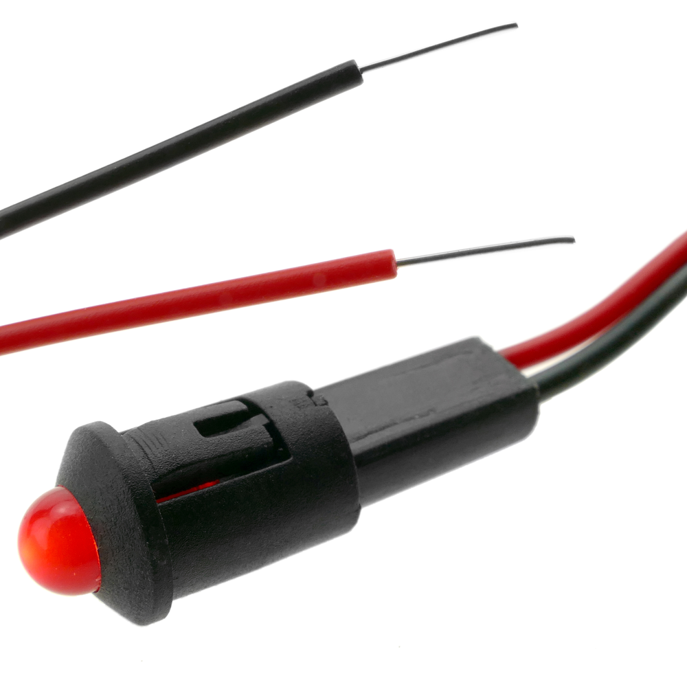 Bematik - Lampe voyant LED 8mm 12VDC Pilote de couleur rouge - Ampoules LED
