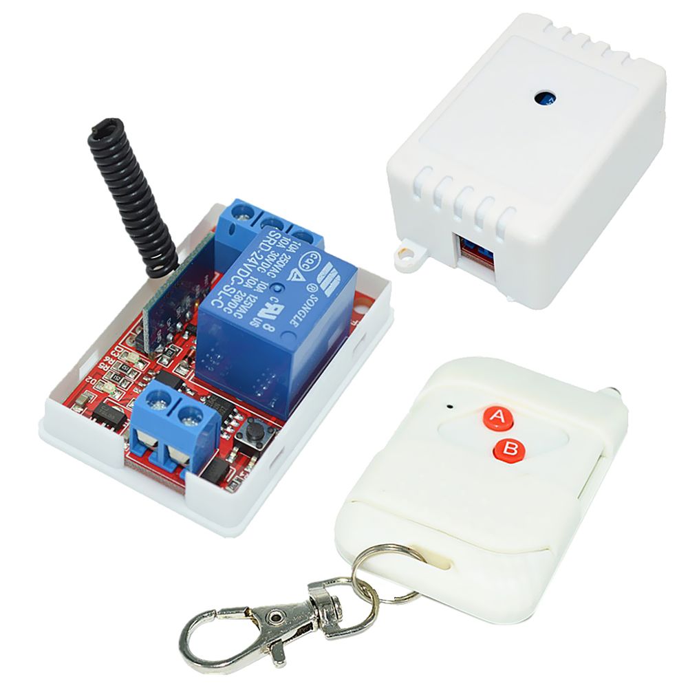 marque generique - Commutateur de télécommande blanc à 2 boutons de 2 boutons 24V 1 canaux 24V + module récepteur - Appareils de mesure