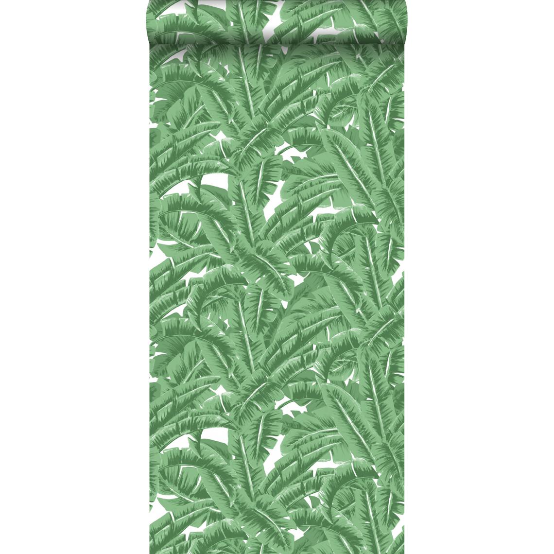 ESTAhome - ESTAhome papier peint feuilles de bananier vert - 138984 - 0.53 x 10.05 m - Papier peint