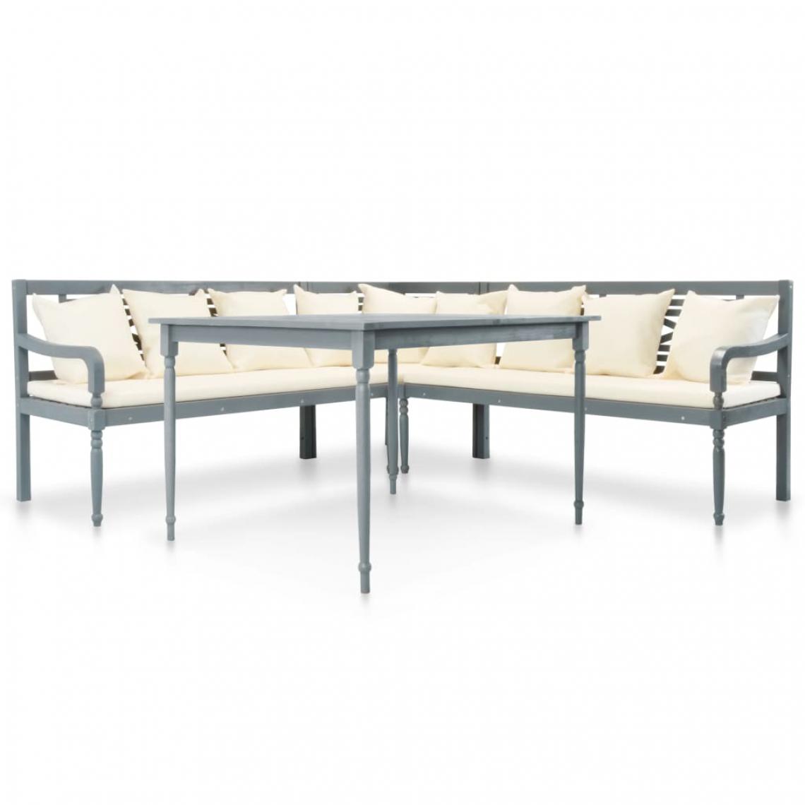 Icaverne - Distingué Meubles de jardin famille Asmara Jeu de canapé d'angle d'extérieur et table 16 pcs Bois d'acacia - Ensembles canapés et fauteuils