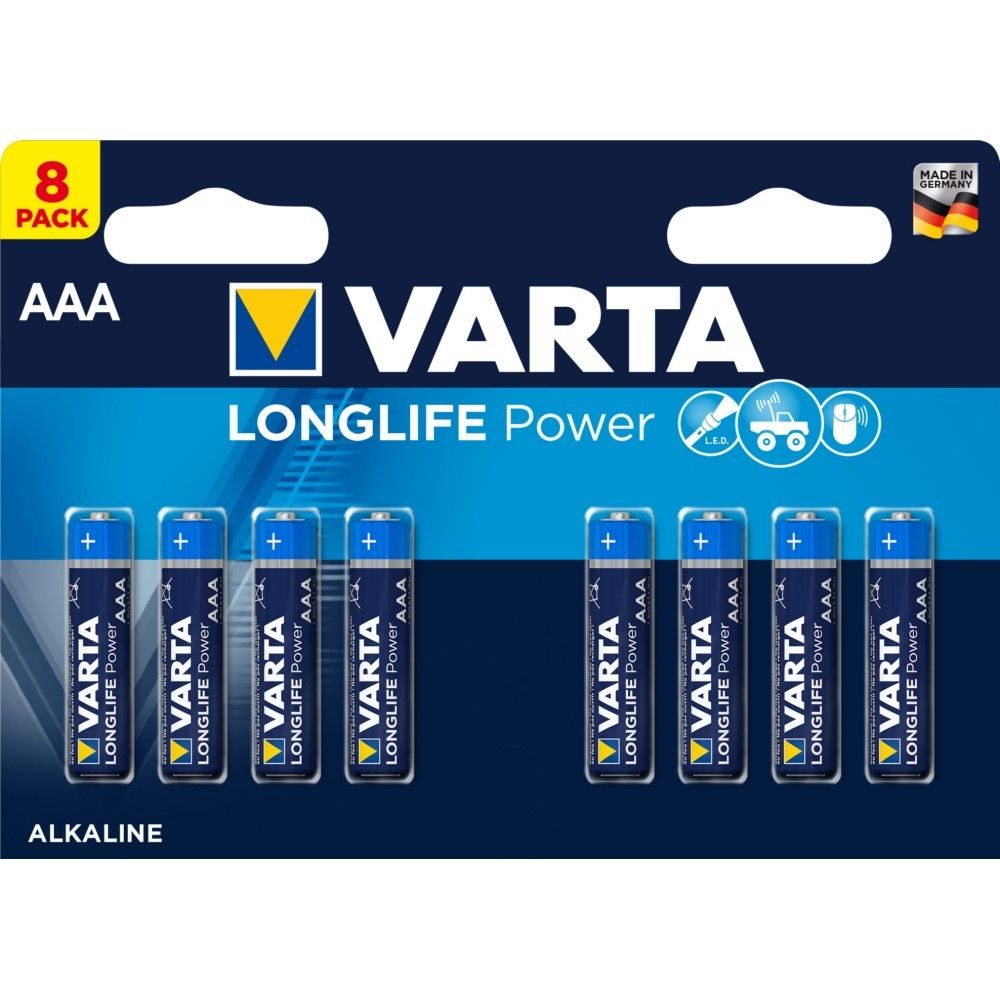 Varta - Batterie Varta Alkaline Micro AAA LR03 1.5V Blister (8-Pack) 04903 121 418 - Piles standard