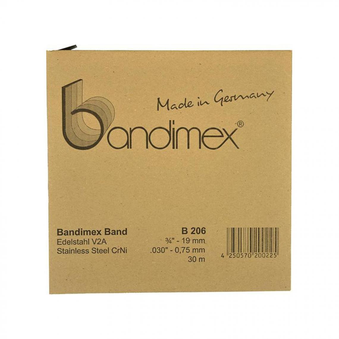 marque generique - Bande acier 3/4 V2A- acier inoxydable Rolle a 30m Bandimex - Adhésif d'emballage