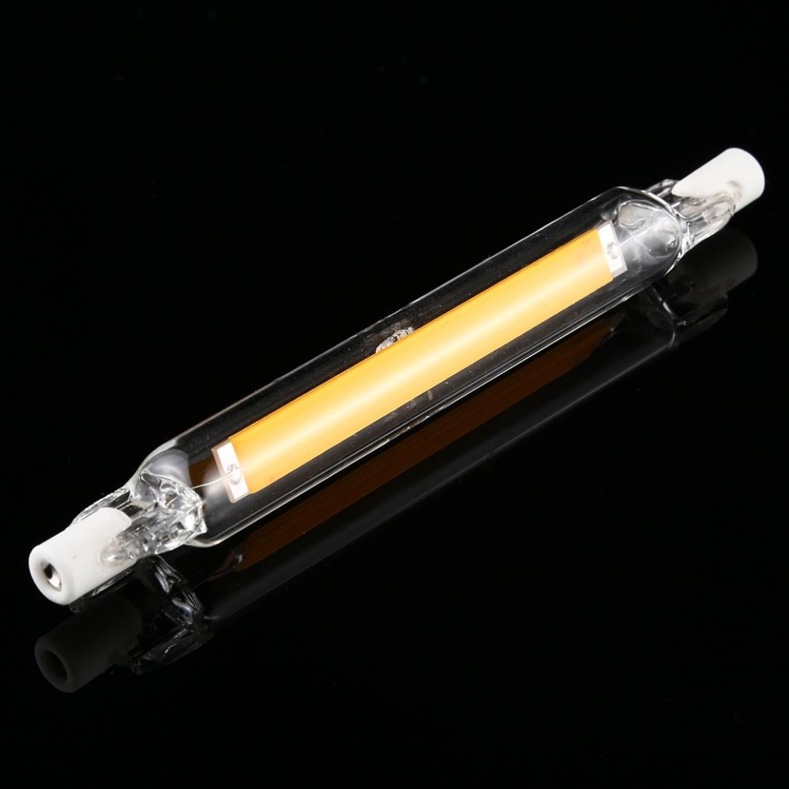 Wewoo - R7S 7W 500LM 118mm COB LED Ampoule En Verre Tube De Remplacement Lampe Halogène Spot LightLumière Chaude - Tubes et néons