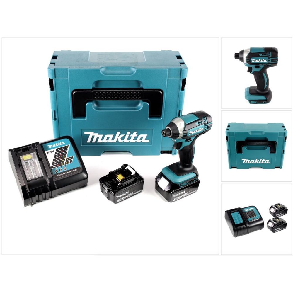 Makita - Makita DTD 152 RFJ 18V Li-ion Visseuse à chocs sans fil avec boîtier Makpac + 2x Batteries BL1830 3,0 Ah + Chargeur DC18RC - Accessoires vissage, perçage