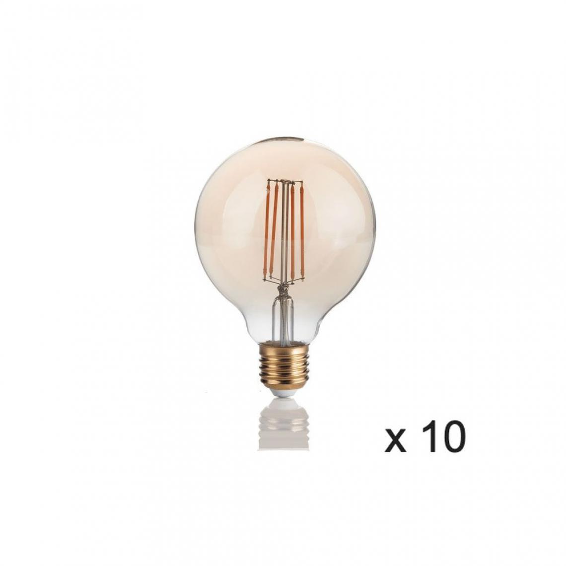 Ideal Lux - Ampoule (x10) 4W E27 Ambré D9,5 223933 - Ampoules LED