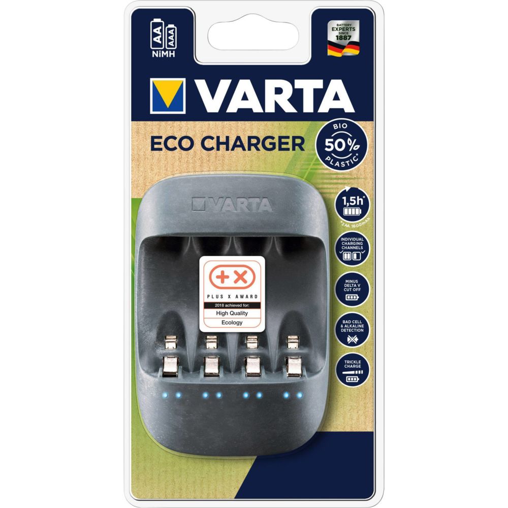 Varta - Chargeur de piles rondes Eco chargeur sans accu - Chargeurs de piles