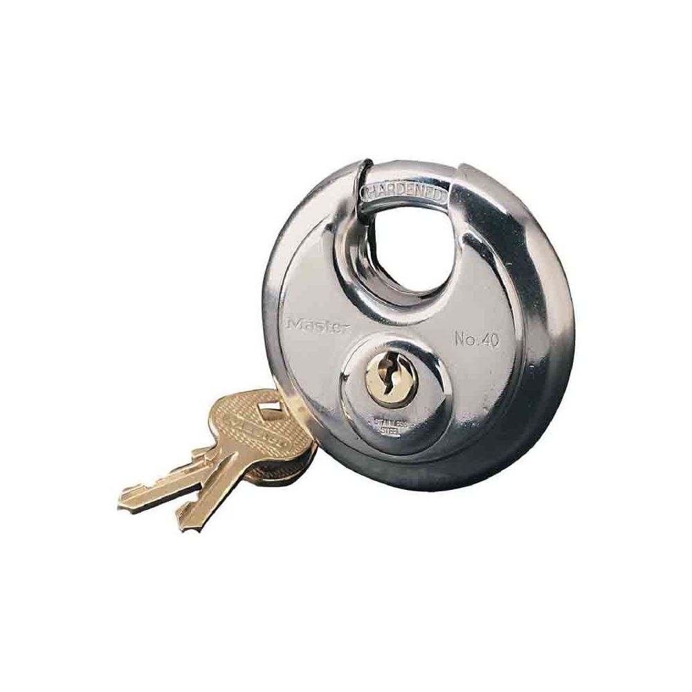 Master Lock - MASTER LOCK - Cadenas disque inox 70 mm - Verrou, cadenas, targette