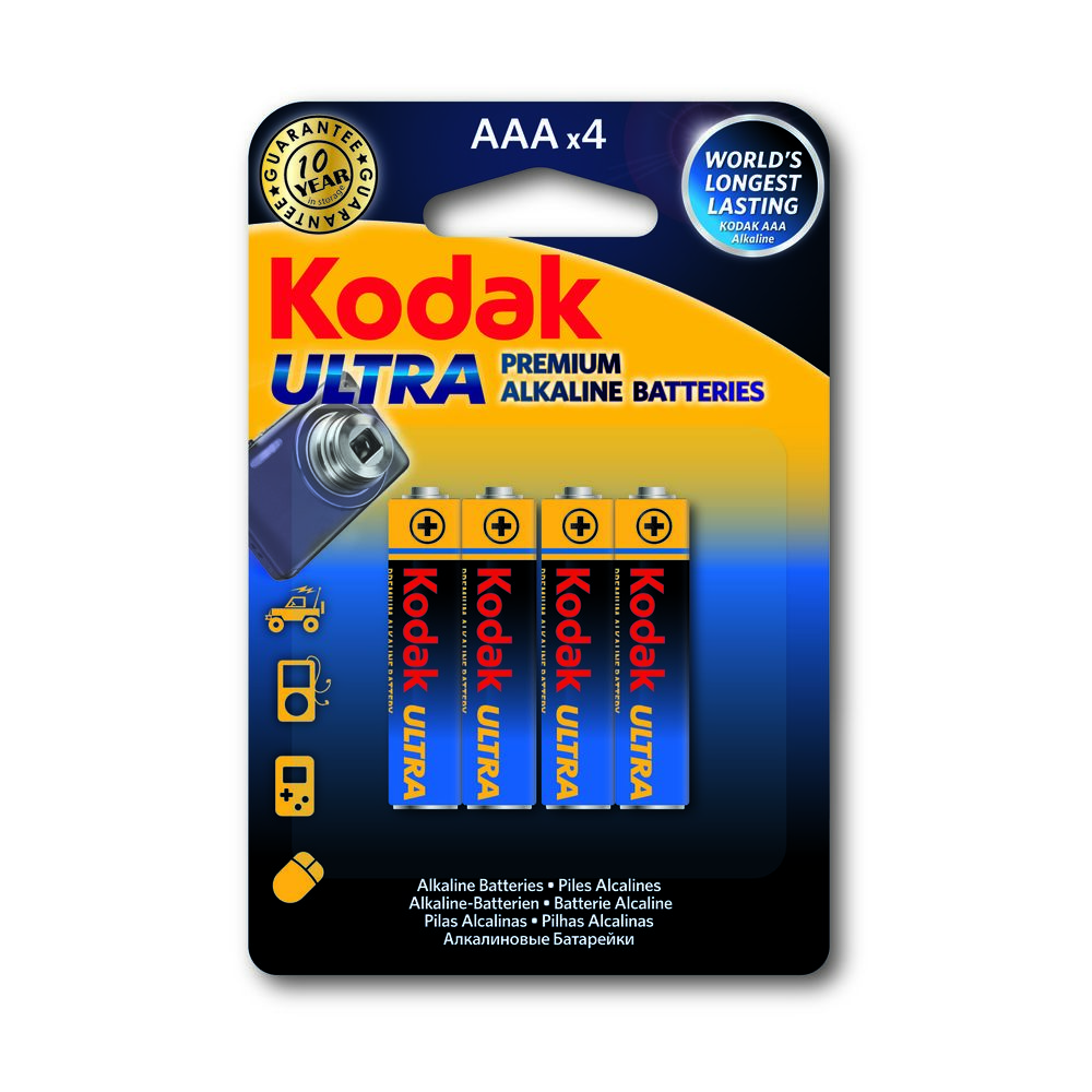 Kodak - KODAK - Pile - Ultra Premium Alcaline - AAA / LR03 - Pack de 4-- - Piles rechargeables