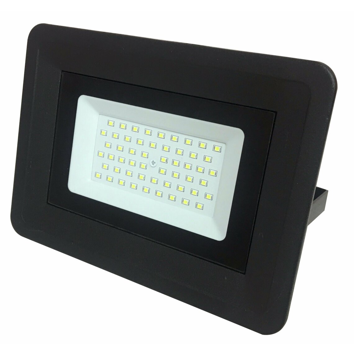 Lampesecoenergie - LED Projecteur Lampe 50W Noir 6000K IP65 Extra Plat - Boîtes d'encastrement