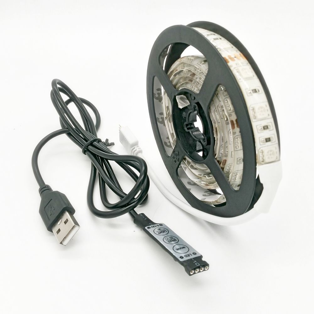 marque generique - 100CM 5V étanche 1m USB LED Light Strip 15W 5050RGB 60 LED (DC5V) - Ruban LED