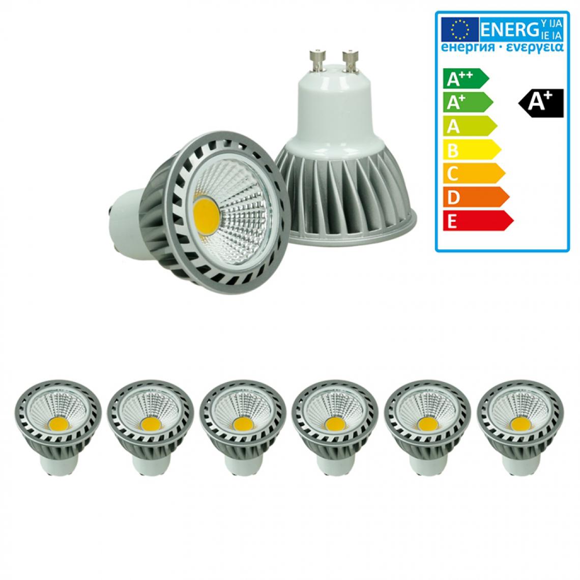 Ecd Germany - ECD Germany 6-Pack 4W GU10 LED Spot Remplace 20W Halogène 220-240V 60 ° Angle de faisceau 243 Lumen 2800K Chaud Blanc Ampoule Lampe Spotlight Ampoule - Ampoules LED