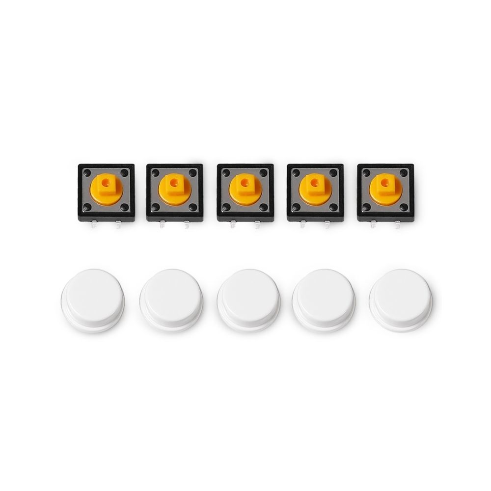 Wewoo - Interrupteur blanc 5 PCS LDTR-YJ030 Commutateurs à bouton-poussoir à commande électrique 4 broches - Interrupteurs et prises en saillie