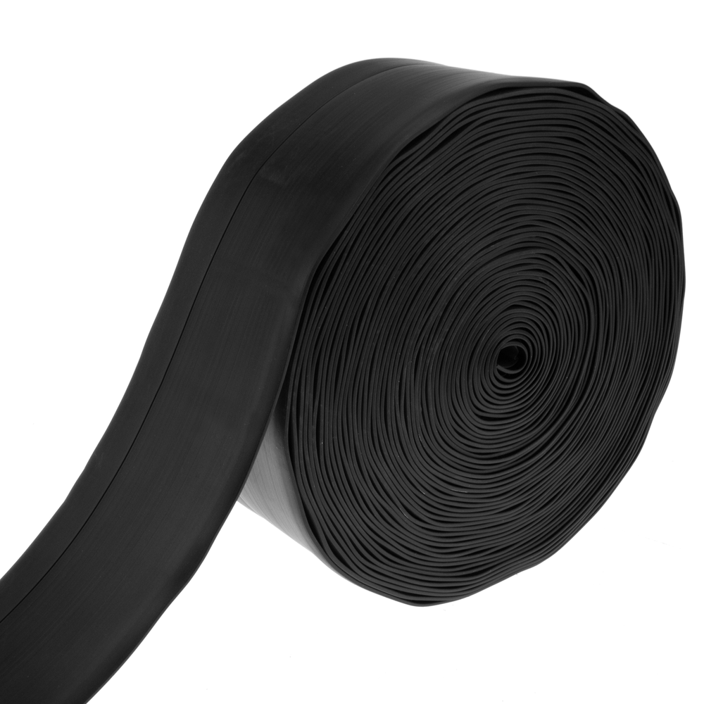 Primematik - Plinthe autocollante flexible de 50 x 20 mm. Longueur 15 m noir - Moulures et goulottes
