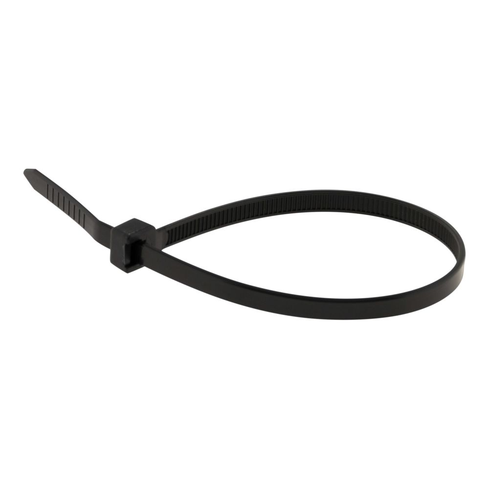 Zenitech - Lot de 50 colliers réutilisables 7,6x 200mm noirs - Accessoires de câblage