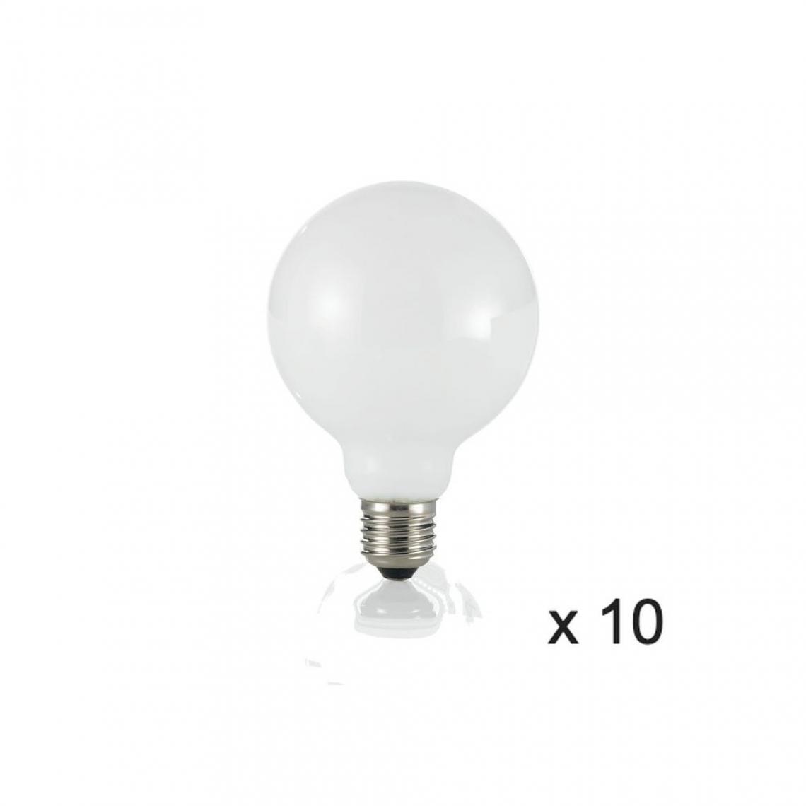 Ideal Lux - Ampoule (x10) 8W E27 Blanc D9,5 101330 - Ampoules LED
