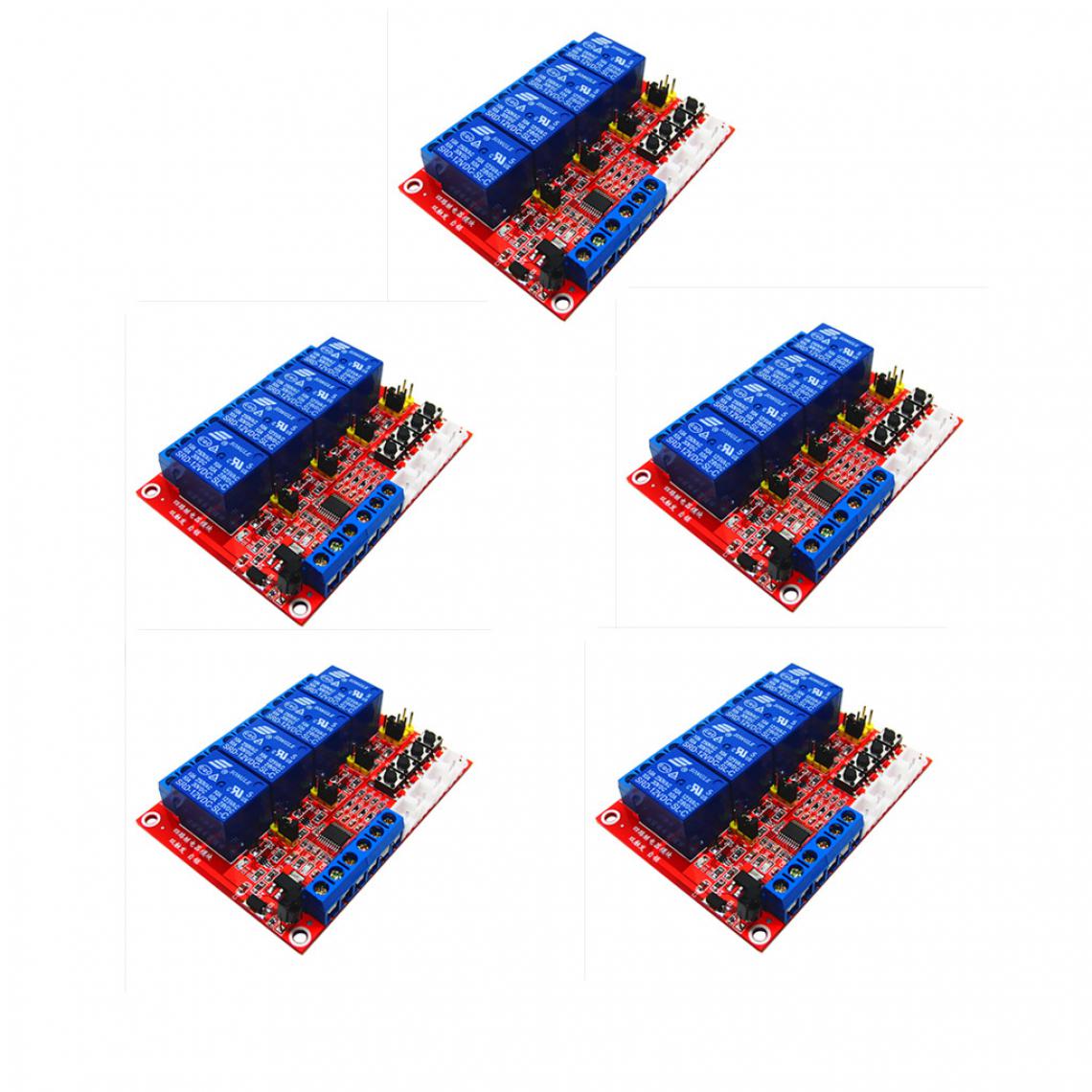 marque generique - Panneau de module de relais d'interverrouillage auto-verrouillage à 5 canaux 5 pièces pour Arduino 12V - Appareils de mesure