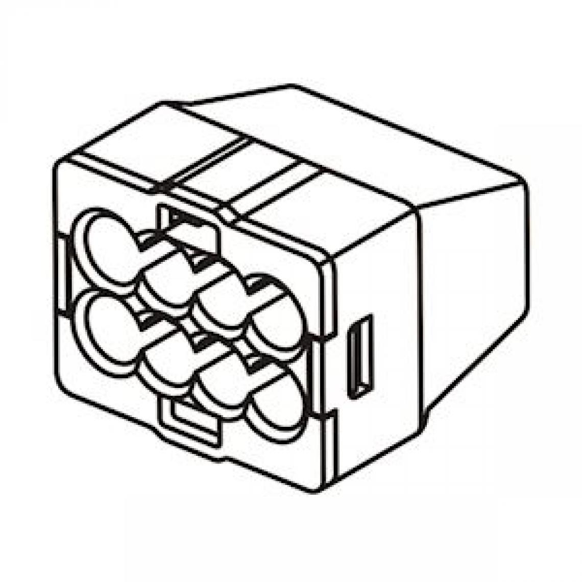 Bizline - borne de connexion - automatique - 8 entrées - 0.5 à 2.5 mm2 - noire - boite de 50 - bizline 103408 - Accessoires de câblage
