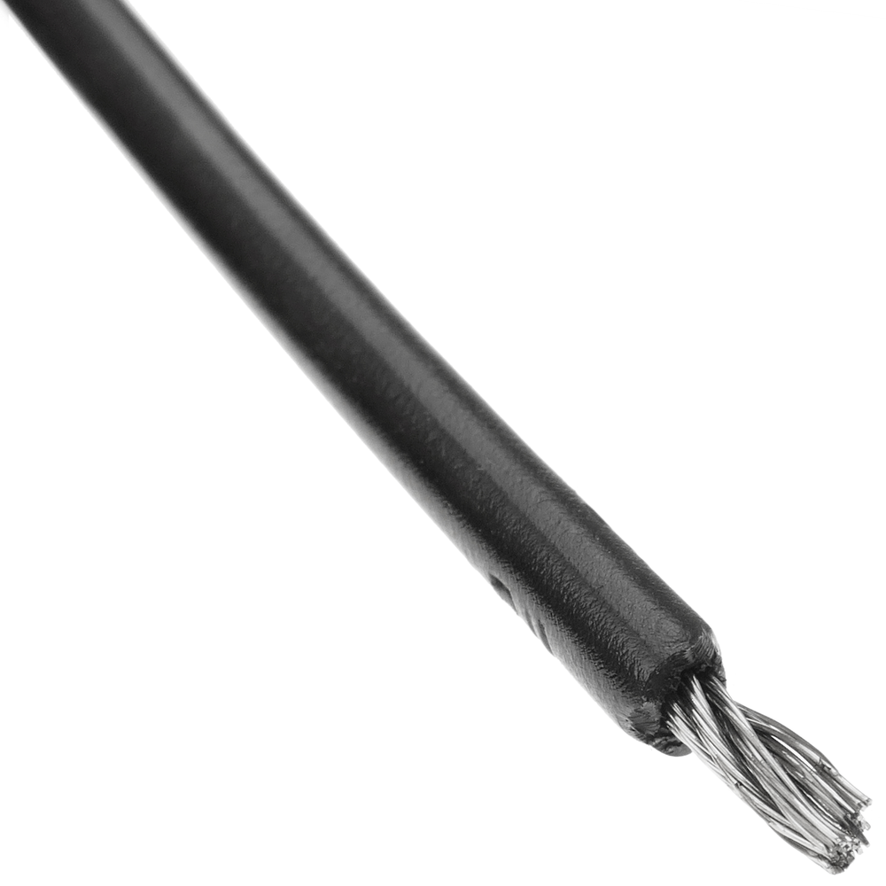 Bematik - Câble en acier inoxydable 7x19 de 4 mm. Bobine de 25 m. PVC noir - Fils et câbles électriques
