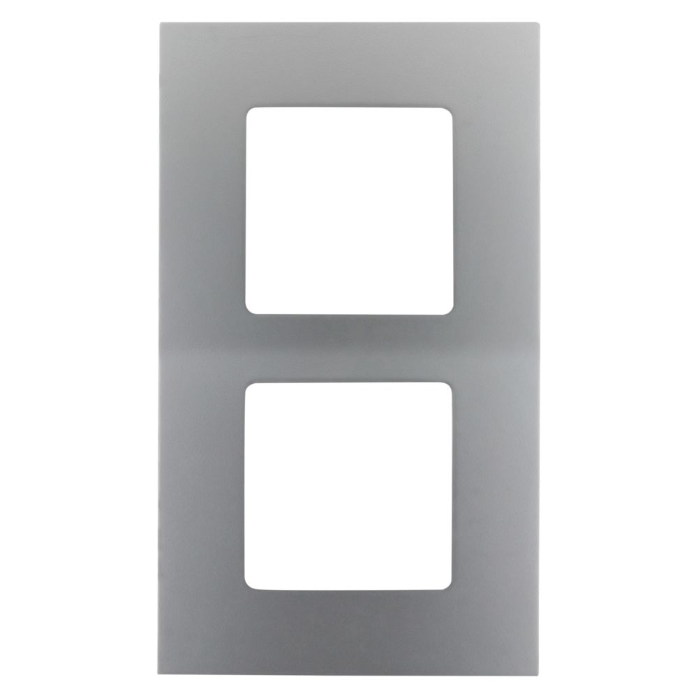 Clarys - Plaque de finition double verticale métal - Clarys - Interrupteurs et prises en saillie
