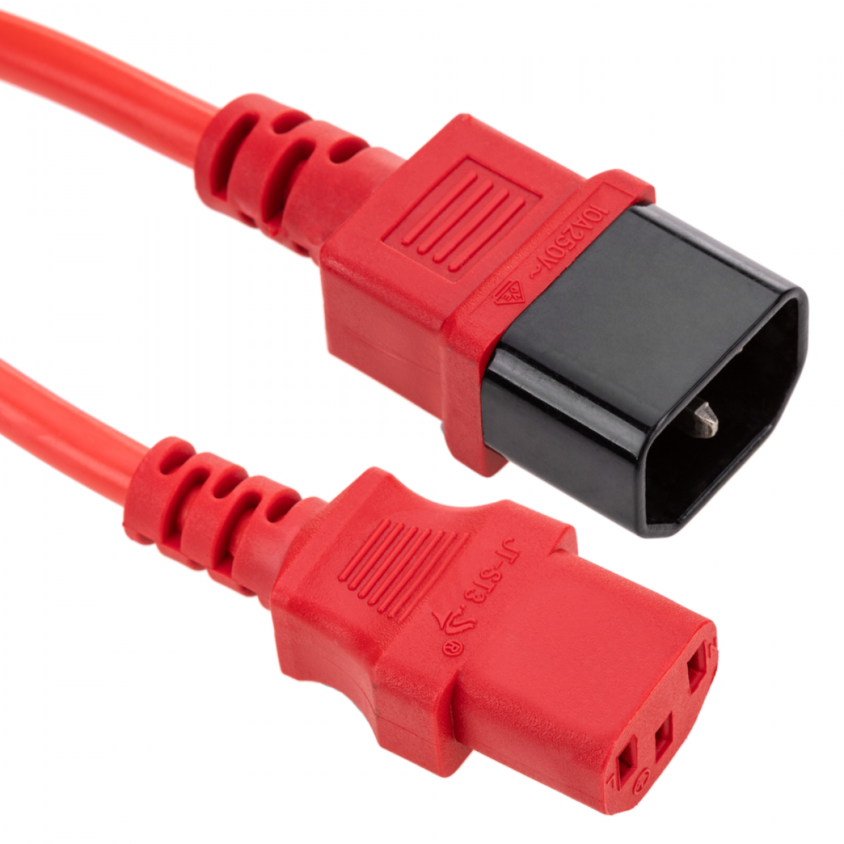 Bematik - Câble d'alimentation IEC60320 C13 à C14 rouge 3m - Fils et câbles électriques