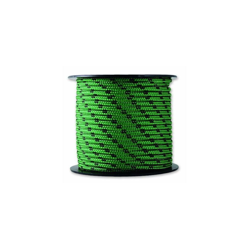 marque generique - Tresse - Résistance 200 kg - Ø 3 mm x 25 m - Noir et vert - Corde et sangle