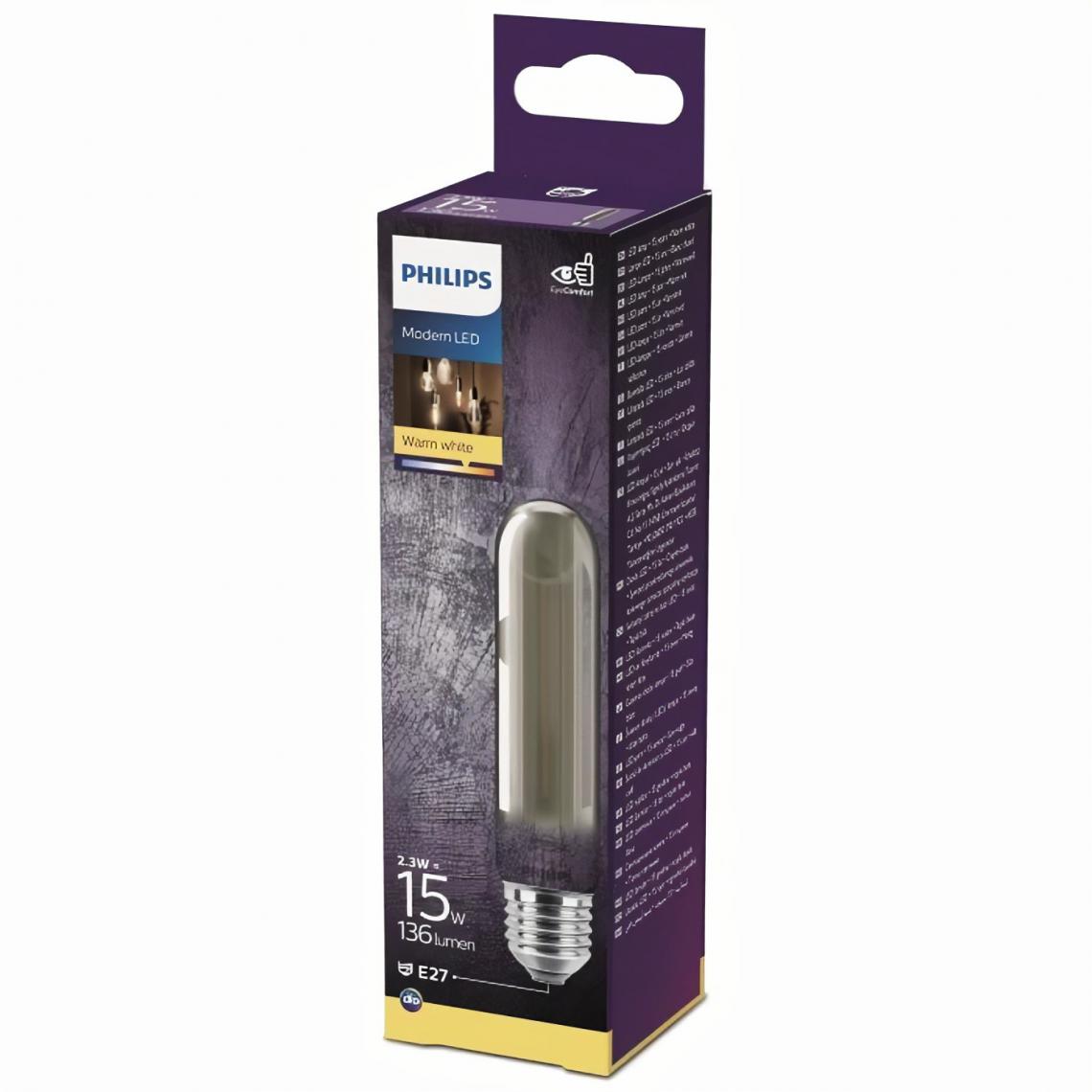 Philips - PHILIPS Ampoule LED Stick Modern Filament Mini Smoky - 3-15 W - Blanc chaud - Ampoules LED