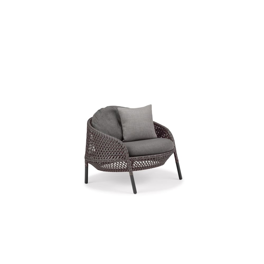Dedon - Ahnda Lounge Chair - sans coussin - Graphite - Ensembles canapés et fauteuils