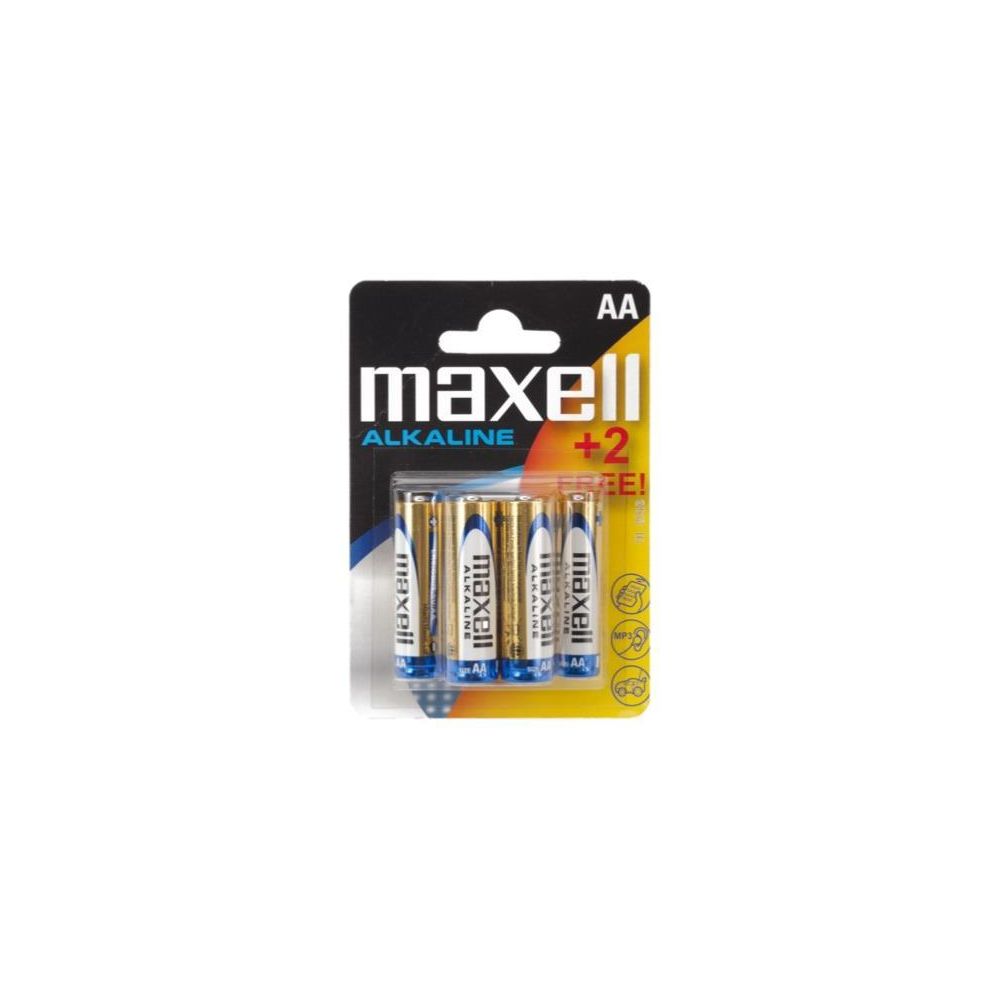Maxell - Blister de 4 piles LR06 MAXELL 1.5 Volts Alcaline AAA 0% de mercure - Piles standard