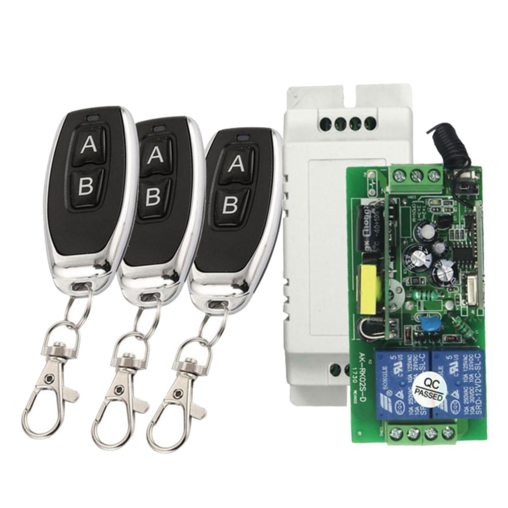 marque generique - Commutateur de télécommande sans fil ac 85-250v Récepteur de relais 2ch + émetteur 3 - Appareils de mesure