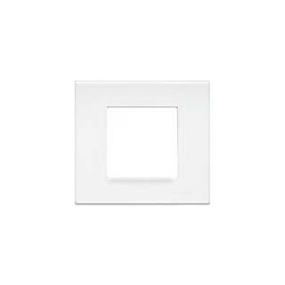 Bticino - plaque 2 modules bticino living light blanc carré - Interrupteurs et prises en saillie
