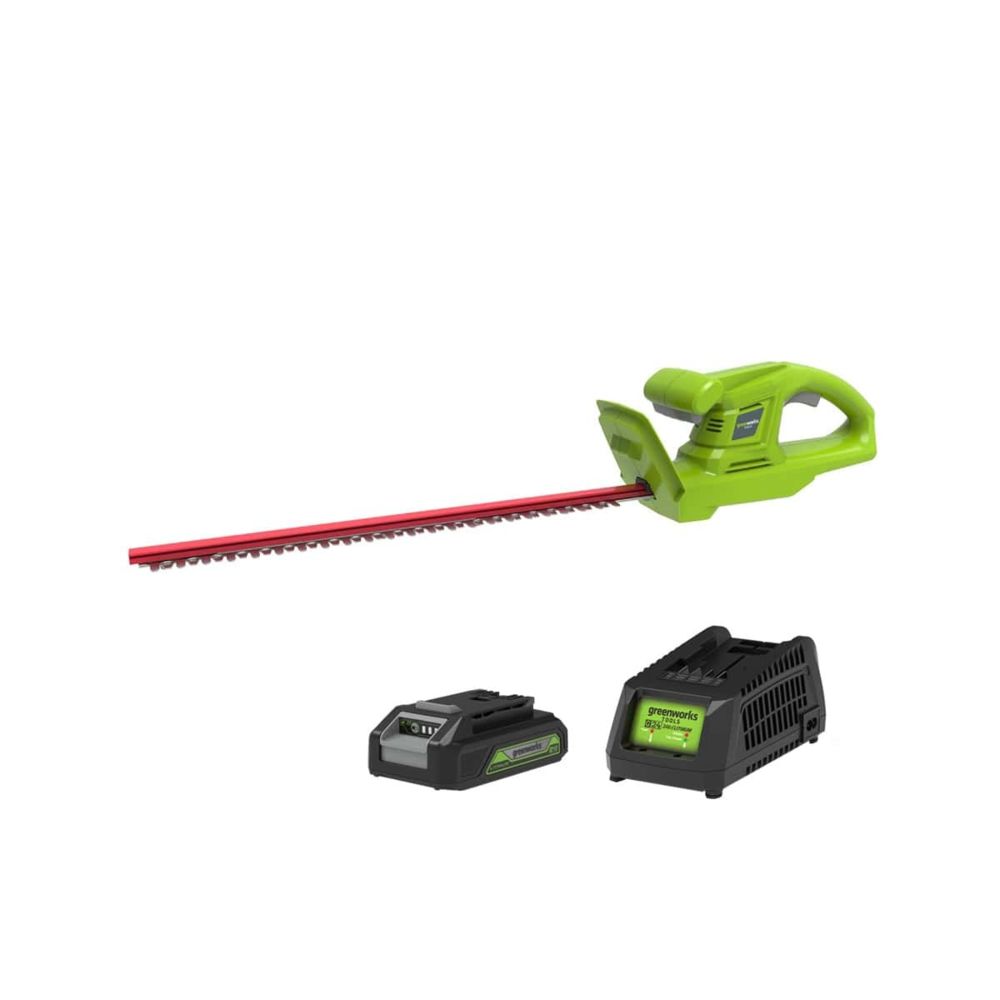 Greenworks - Greenworks Taille-haie avec batterie 24 V Deluxe G24HT57 2200107UA - Taille-haies